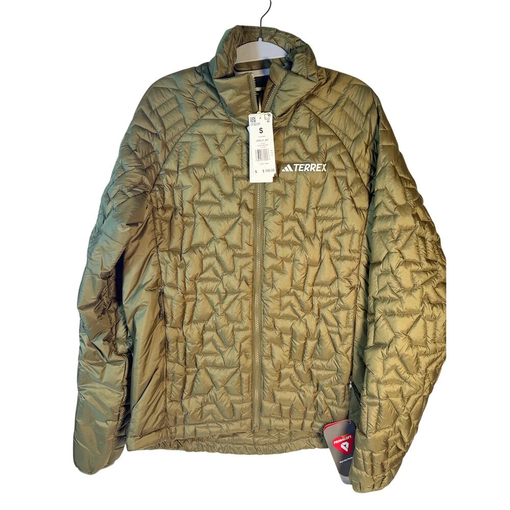 Adidas Terrex Insulated Puffer Jacket Men's medium Olive Green NWT